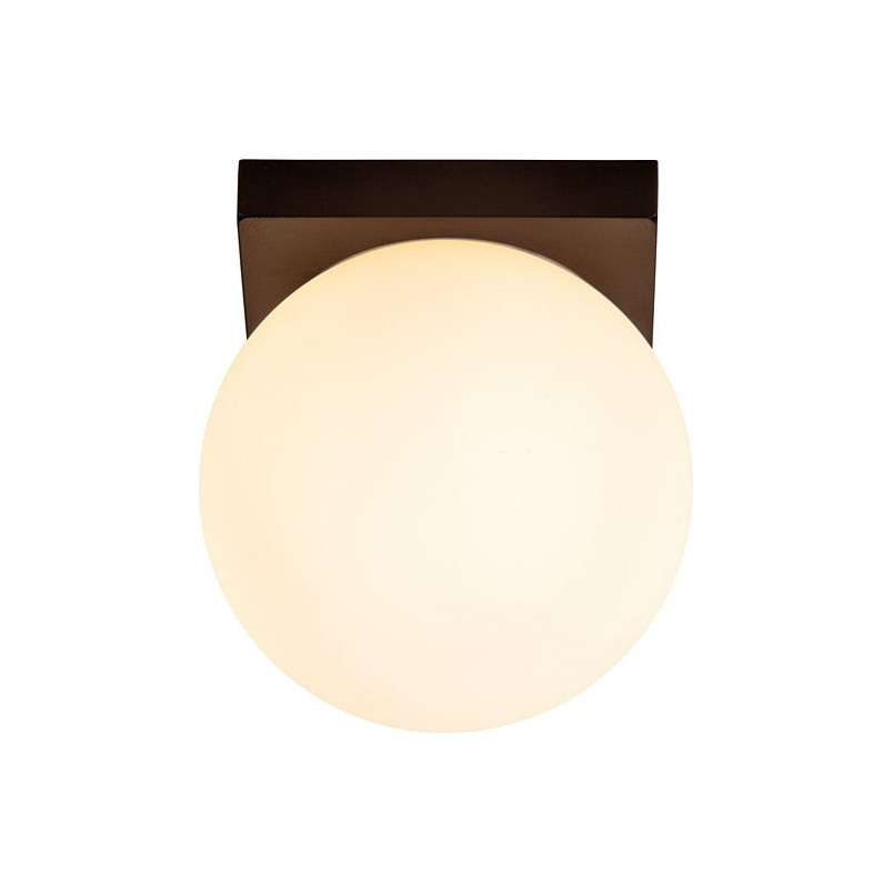 Plafon Lucide Tassa LED - Szklana kula, Opale/Czarny | Sklep z Lampami