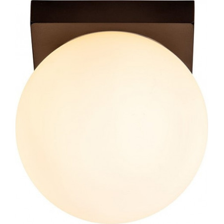 Plafon Lucide Tassa LED - Szklana kula, Opale/Czarny | Sklep z Lampami