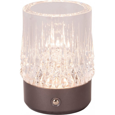 Lampa Lucide Lili - Zestaw 3 Glamour, Przezroczysty/Grafit