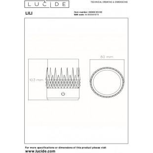 Lampa Lili Lucide - Zestaw 3 lamp glamour bezprzewodowych