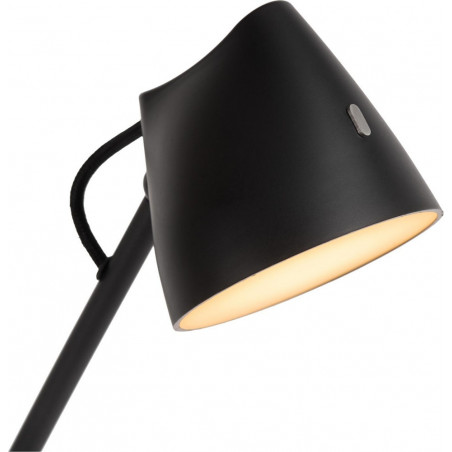 Lampa biurkowa LED Milne | Czarna, Dotykowy włącznik | Lucide