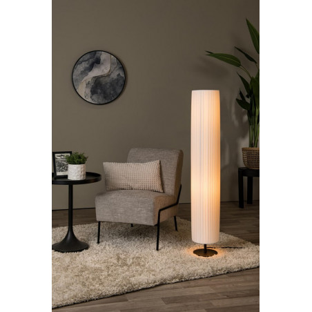 Lampa podłogowa Japandi Fold | Biała/Czarna | Lucide