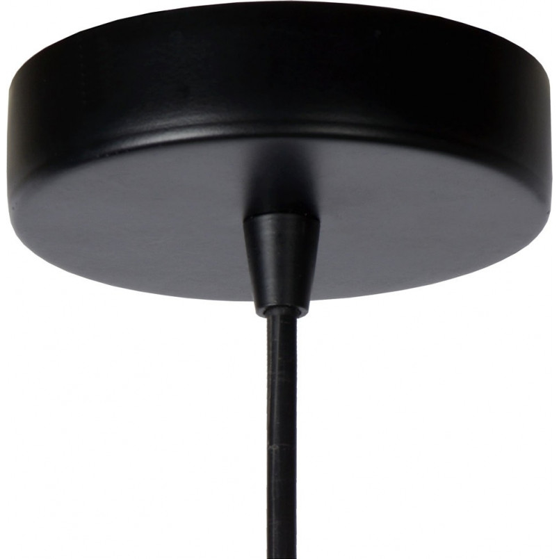 Lampa Wisząca Loft Ruben | Czarna z Mosiądzem | Lucide