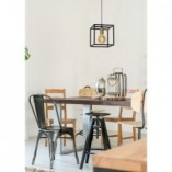 Lampa Wisząca Loft Ruben | Czarna z Mosiądzem | Lucide