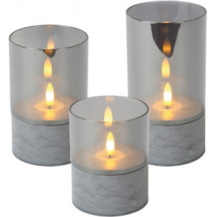 Lampa stołowa Velas szara Lucide - Zestaw 3 sztuk