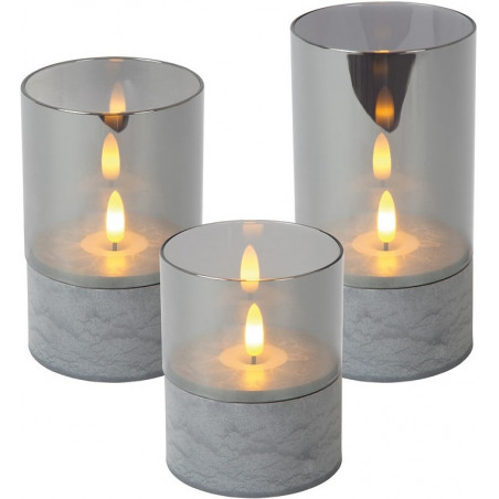Lampa stołowa Velas szara Lucide - Zestaw 3 sztuk