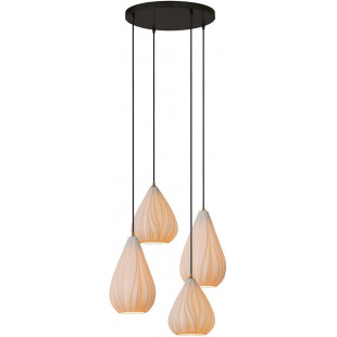 Lampa wisząca Cinzia | Biała porcelana, 3 punkty | Lucide