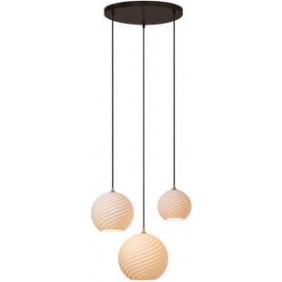 Lampa wisząca Biała Lucide | 3 punkty, Porcelana, E27