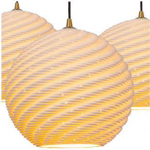 Lampa wisząca Biała Lucide | 3 punkty, Porcelana, E27