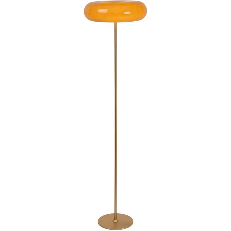 Lampa podłogowa szklana retro Lucide Sentino - Beżowa, 150cm