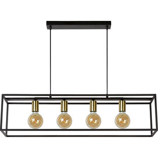 Lampa Ruben: Loftowa lampa wisząca czarna | Lucide