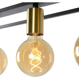 Lampa Ruben: Loftowa lampa wisząca czarna | Lucide