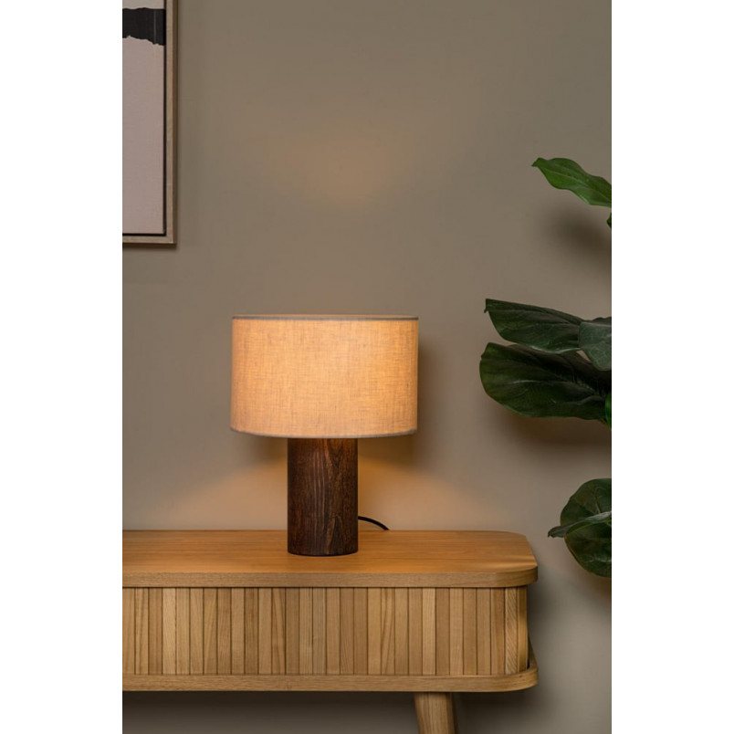 Lampa stołowa Tachina | Drewno & Len | Lucide