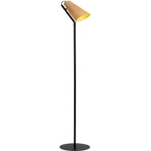 Lampa podłogowa boho z rattanowym kloszem Bensen 152cm Lucide