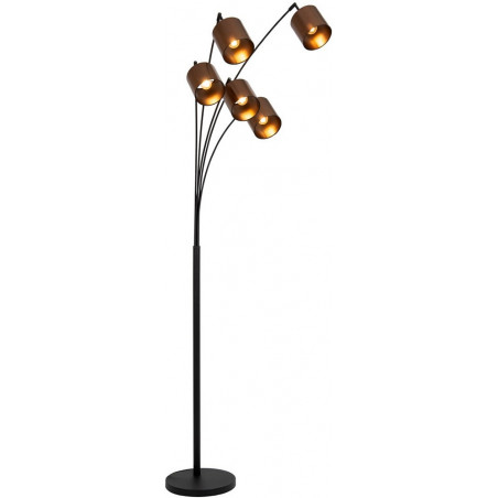 Lampa podłogowa Rankos | 5 punktów, Brąz/Czarny | Lucide