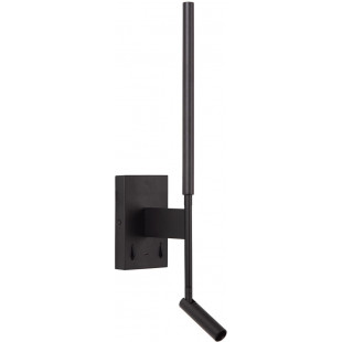 Kinkiet Finan LED Lucide | Czytanie + USB | Czarny