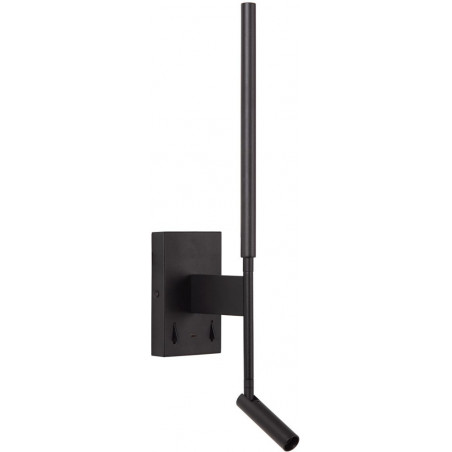 Kinkiet Finan LED Lucide | Czytanie + USB | Czarny