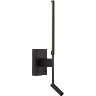 Kinkiet Finan LED Lucide | Czytanie + USB | Czarny