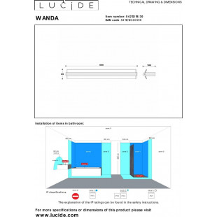 Kinkiet łazienkowy Wanda LED - Lucide | Nowoczesny design
