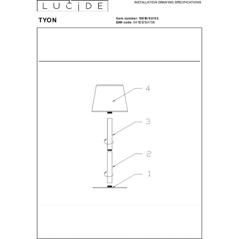Lampka zewnętrzna LED Tyon - Lucide | Eleganckie oświetlenie