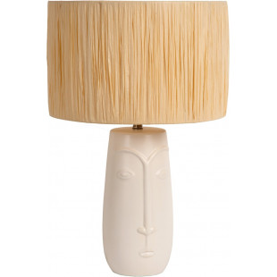 Lampa stołowa ceramiczna boho Viso | Biały/Kremowy | Lucide