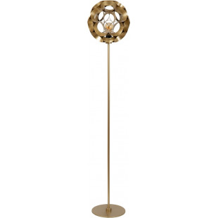 Lampa podłogowa kula modern Hannelore 30cm H150cm matowe złoto / mosiądz Lucide