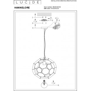 Lampa wisząca kula złota Lucide | Modern, E27 | Sklep z lampami