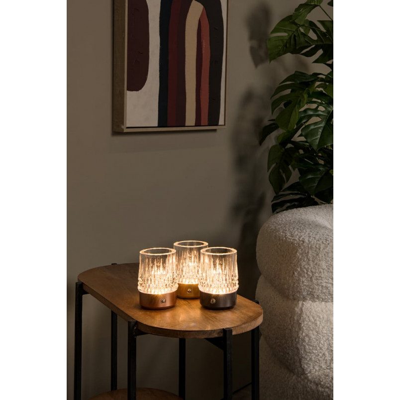 Lampa Lucide Lili - Zestaw 3 Glamour, Przezroczysty/Grafit
