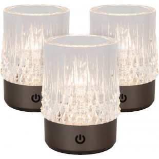 Lampa Lucide Lili - Zestaw 3 Glamour, Przezroczysty/Grafit