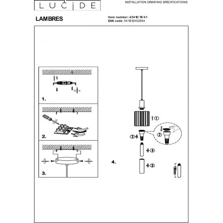 Lampa Wisząca Lambres Taupe | Lucide - Nowoczesny Design
