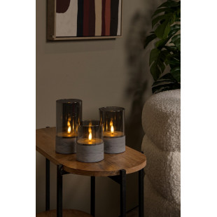 Lampa stołowa Velas szara Lucide - Zestaw 3 sztuk