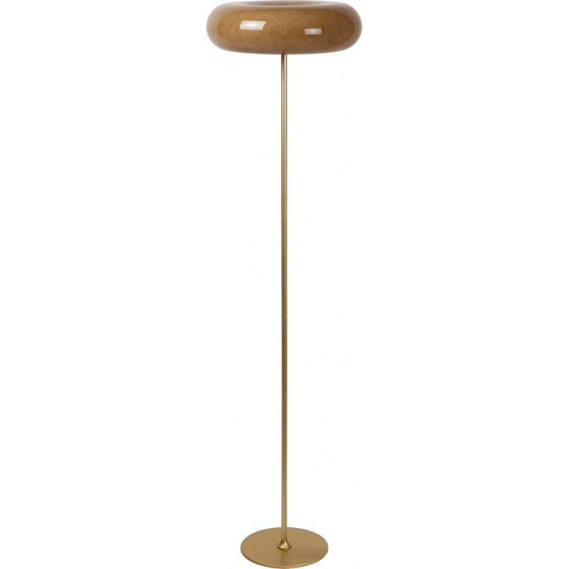 Lampa podłogowa szklana retro Lucide Sentino - Beżowa, 150cm