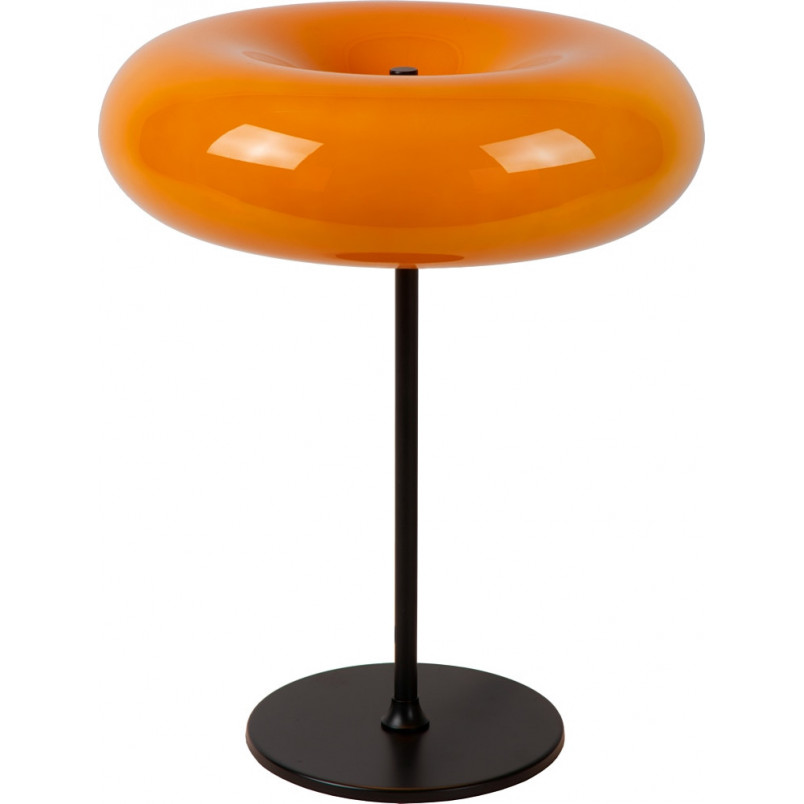 Lampa stołowa Sentino Lucide - Retro, szklany klosz, pomarańczowa