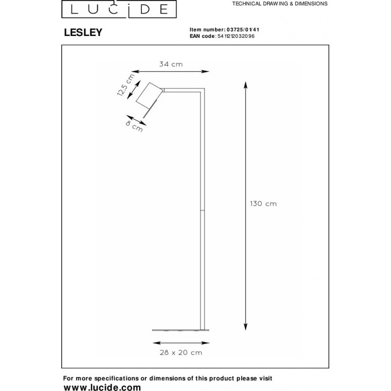 Lampa podłogowa Lesley taupe | Lucide - Komfort i styl