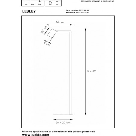Lampa podłogowa Lesley taupe | Lucide - Komfort i styl