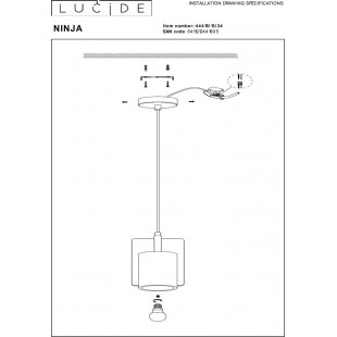 Lampa Betonowa Wisząca Ninja Żółta | Lucide - Sklep Lamp
