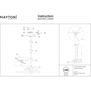 Lampa Sufitowa Axis III LED - Nowoczesny Design Maytoni