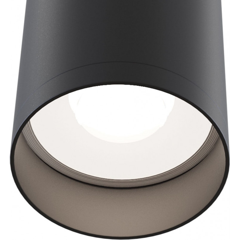 Lampa tuba spot Focus GU10 6cm czarna Maytoni - Sklep z oświetleniem
