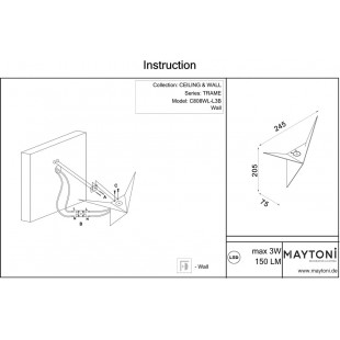 Kinkiet Trame LED Maytoni - Nowoczesny Design | Światło