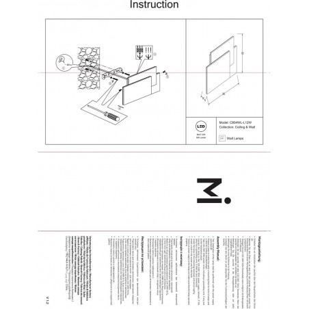 Kinkiet dekoracyjny Trame LED biały Maytoni - Nowoczesny design