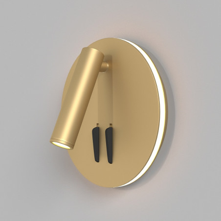 Kinkiet podwójny Ios 176 Round - Maytoni | Złote, LED, z włącznikiem