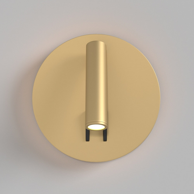 Kinkiet podwójny Ios 176 Round - Maytoni | Złote, LED, z włącznikiem