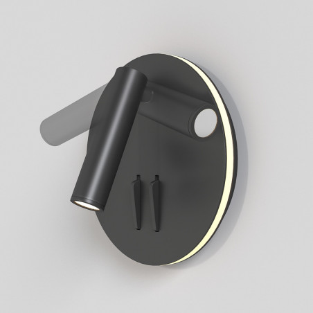 Kinkiet podwójny Maytoni Ios 176 Round LED czarny | Sklep z oświetleniem