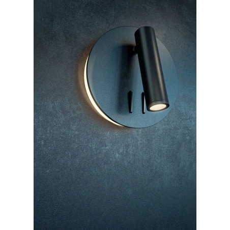 Kinkiet podwójny Maytoni Ios 176 Round LED czarny | Sklep z oświetleniem