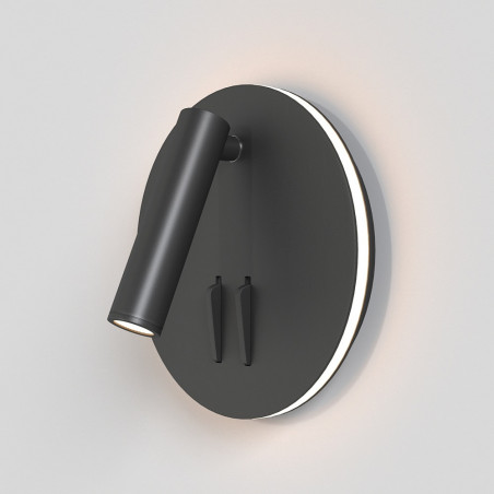 Kinkiet podwójny Maytoni Ios 176 Round LED czarny | Sklep z oświetleniem