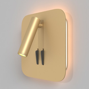 Kinkiet podwójny Maytoni Ios 176 - Złoto, LED, z włącznikiem