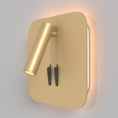 Kinkiet podwójny Maytoni Ios 176 - Złoto, LED, z włącznikiem