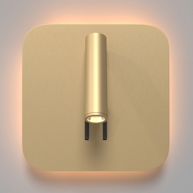 Kinkiet podwójny Maytoni Ios 176 - Złoto, LED, z włącznikiem