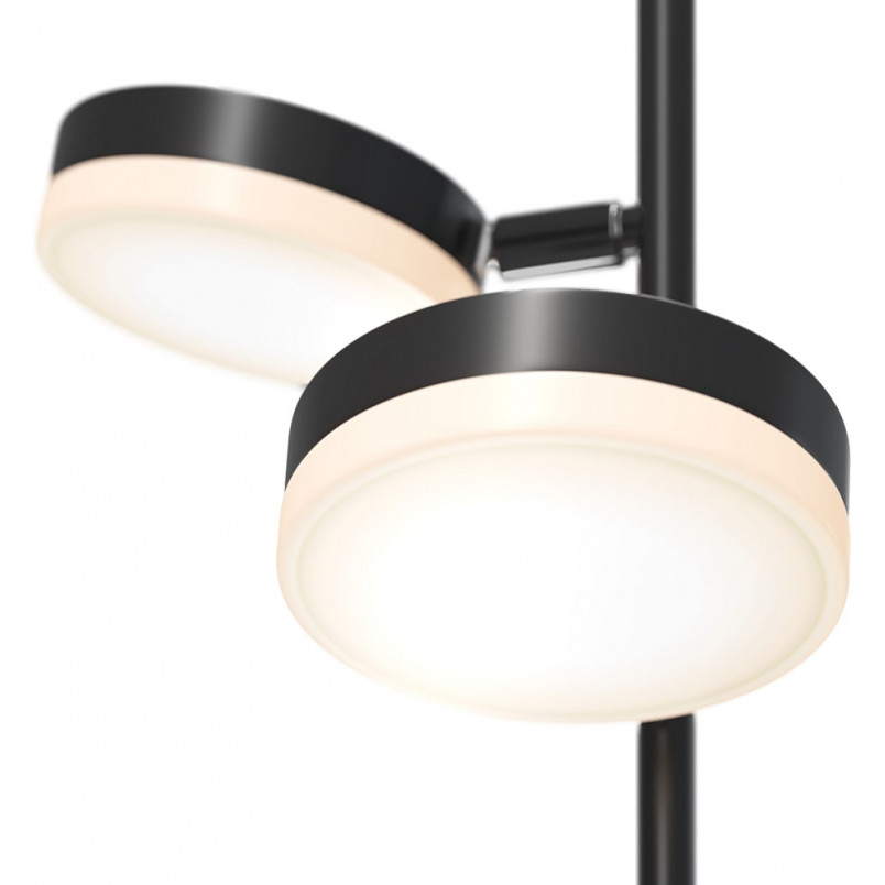 Lampa podłogowa LED Maytoni Fad - podwójna, ściemniacz, czarna
