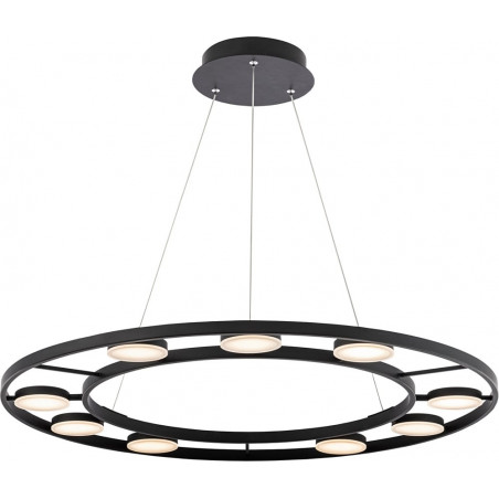 Lampa Wisząca Maytoni Fad LED | Czarna, 80cm | Nowoczesny Design